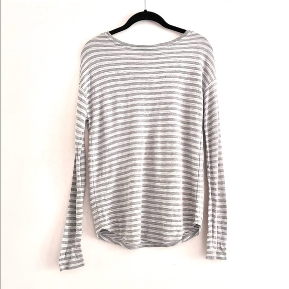 Vince Slub Tee XS Long Sleeve Gray Lounge Soft Luxury - Picture 3 of 7